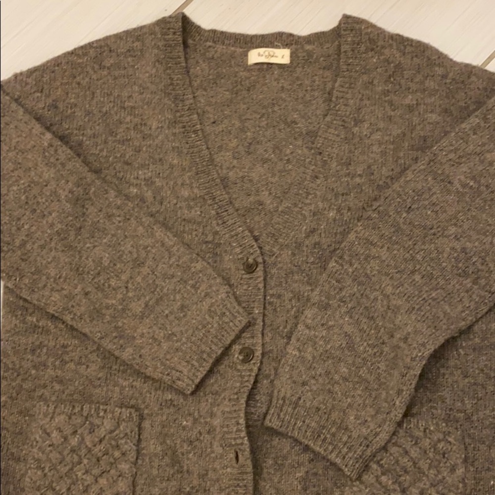 Blended wool cardigan